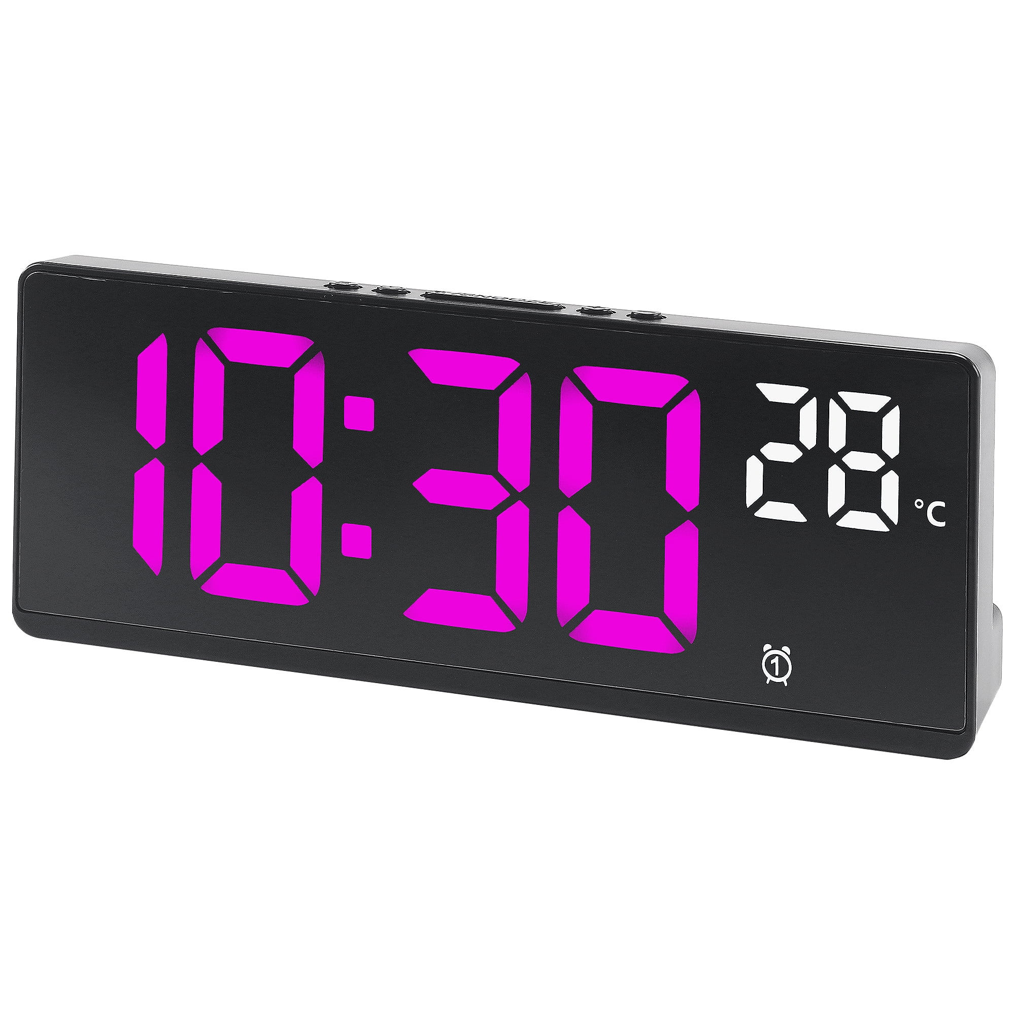 Unique Bargains Large LED Display Dual Alarms Rose Red 6.8"L x 0.9"W x 2.6"H