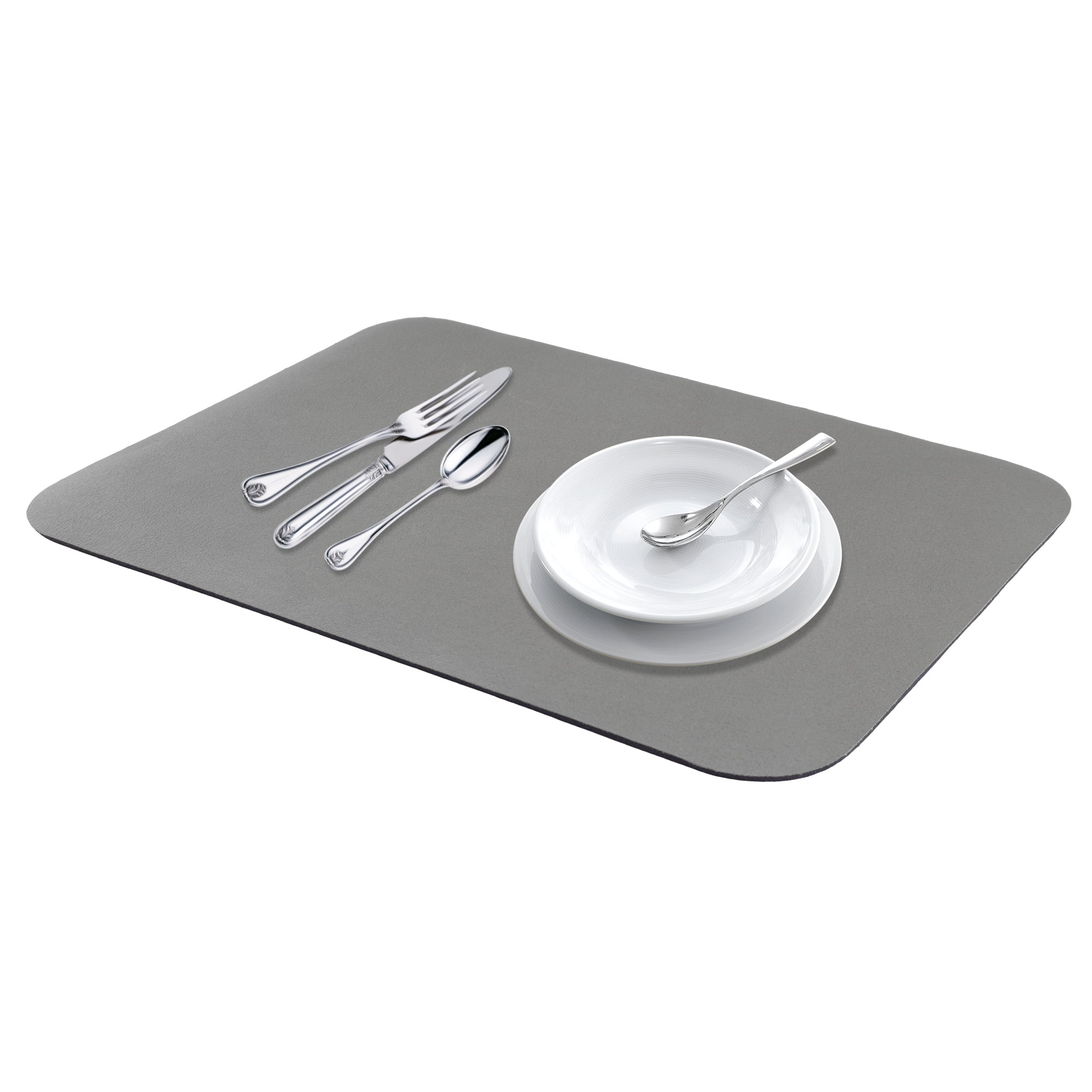 Unique Bargains Large Quick Dry Coffee Bar Mats for Countertop Dark Gray 15.7*11.8 inch