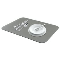 Unique Bargains Large Quick Dry Coffee Bar Mats for Countertop Dark Gray 15.7*11.8 inch