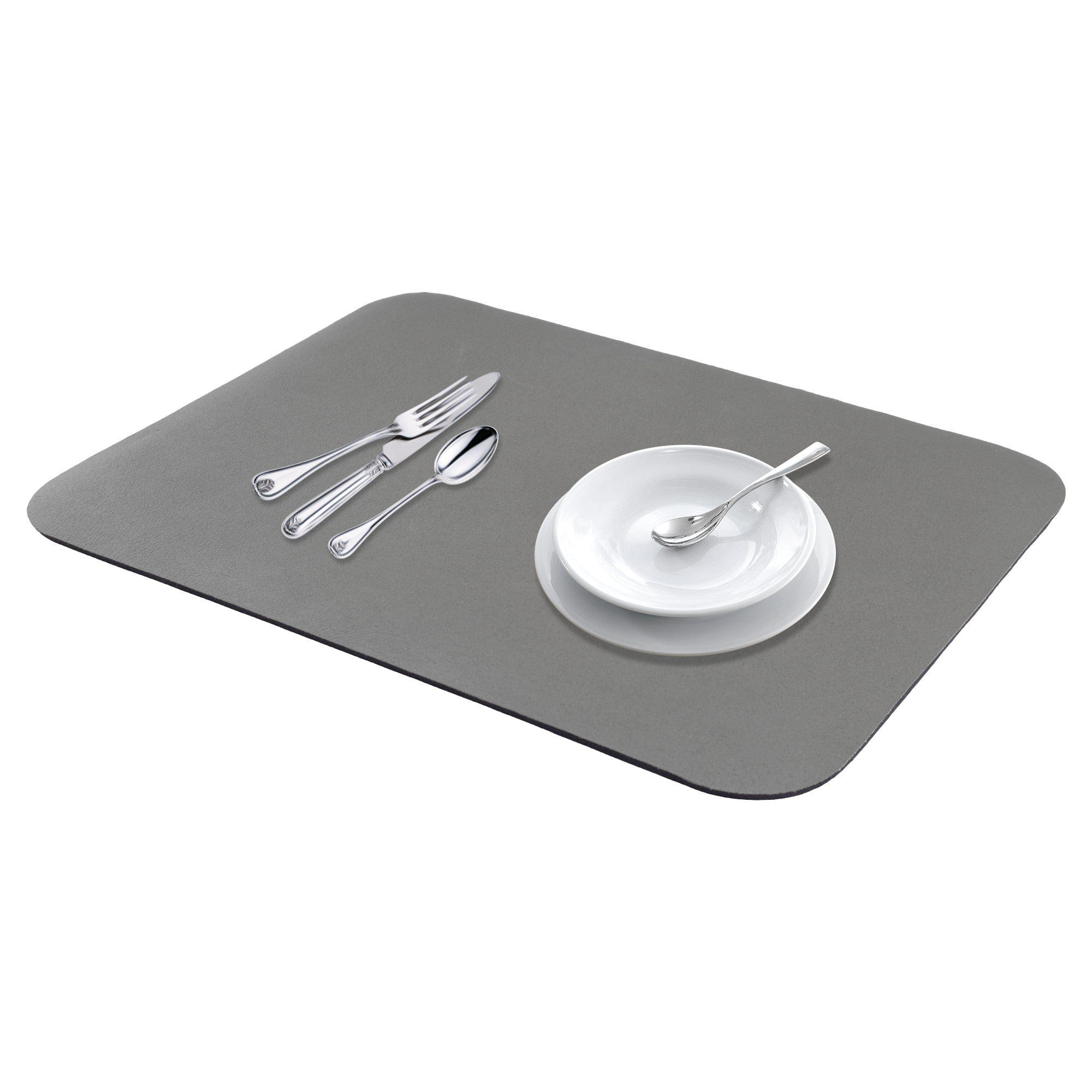 Unique Bargains Large Quick Dry Coffee Bar Mats for Countertop Dark Gray 19.7*15.7 inch