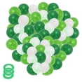 thumbnail image 1 of Unique Bargains Latex Party 10 Inch Helium Balloons with Ribbon Green White, 1 of 6