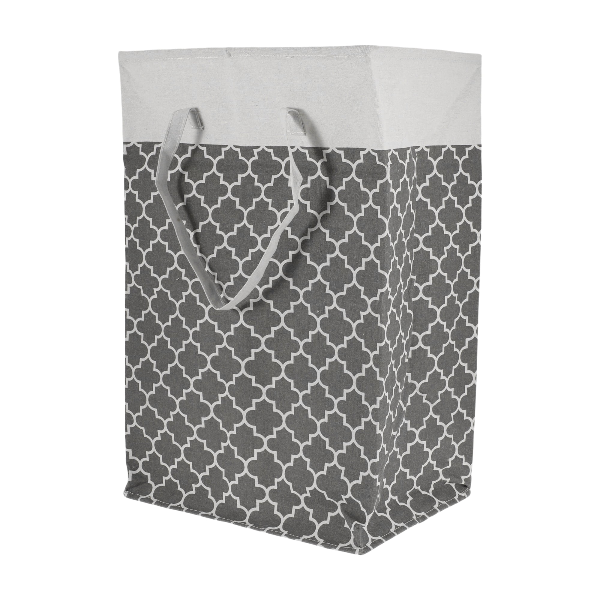 Unique Bargains Laundry Basket, Foldable Laundry Hamper with Handles Dark Gray