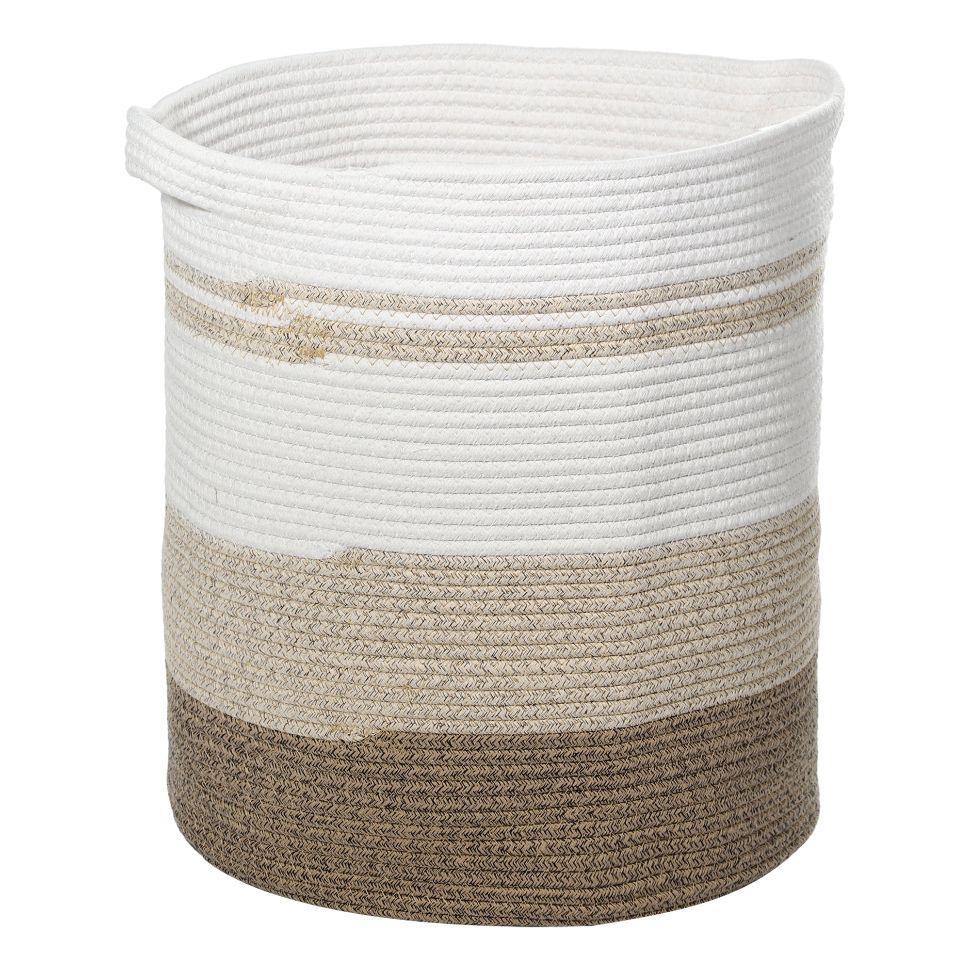Unique Bargains Laundry Basket Hamper 18"x20" Tall Laundry Basket for Bedroom Baby Nursery Child's Laundry Coffee Color