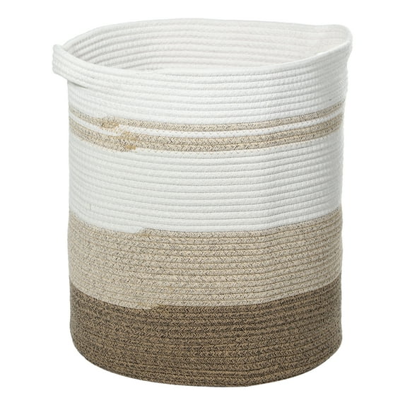 Unique Bargains Laundry Basket Hamper 18"x20" Tall Laundry Basket for Bedroom Baby Nursery Child's Laundry Coffee Color