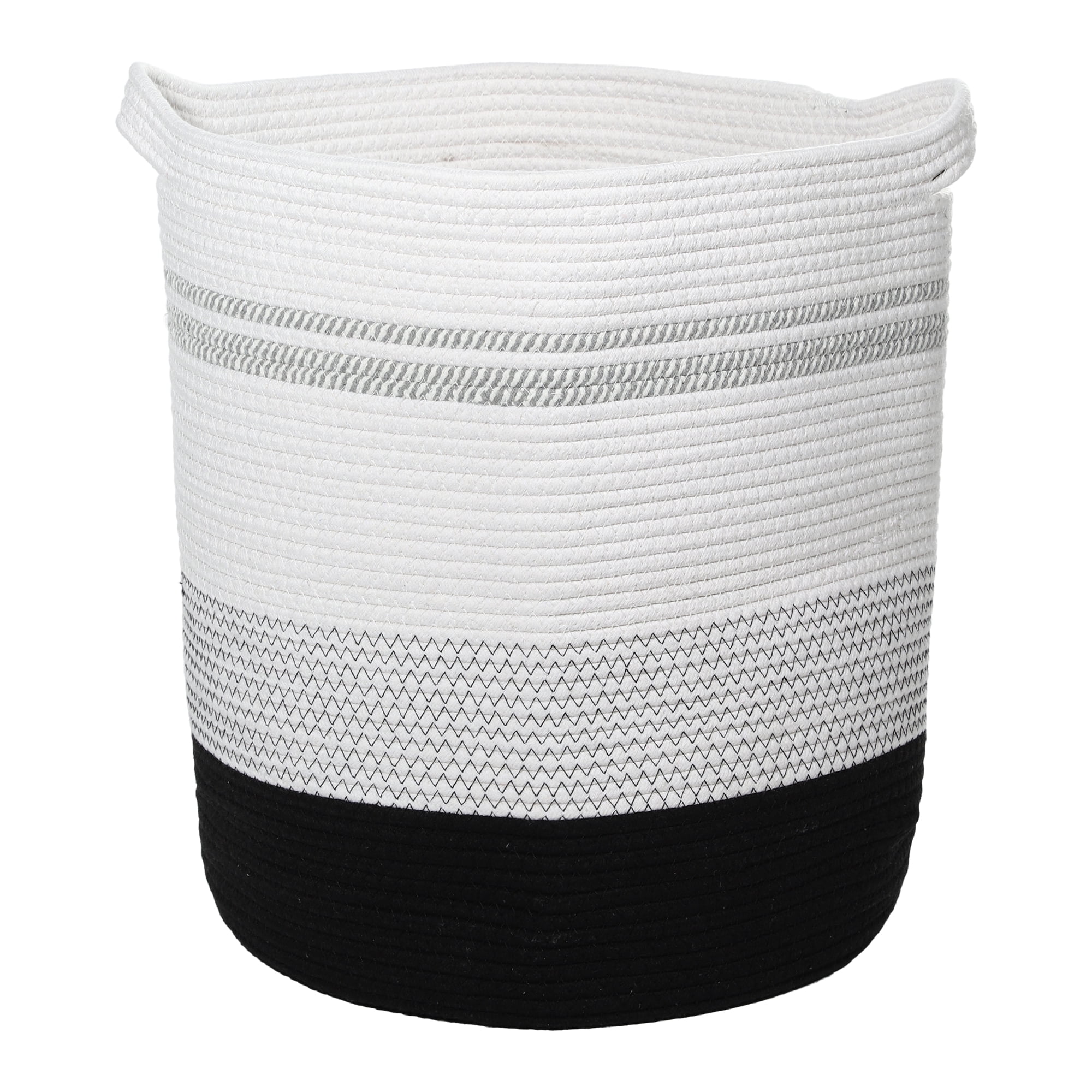 Unique Bargains Laundry Basket Hamper 18"x20" Tall Laundry Basket for Bedroom Baby Nursery Child's Laundry Hamper Black