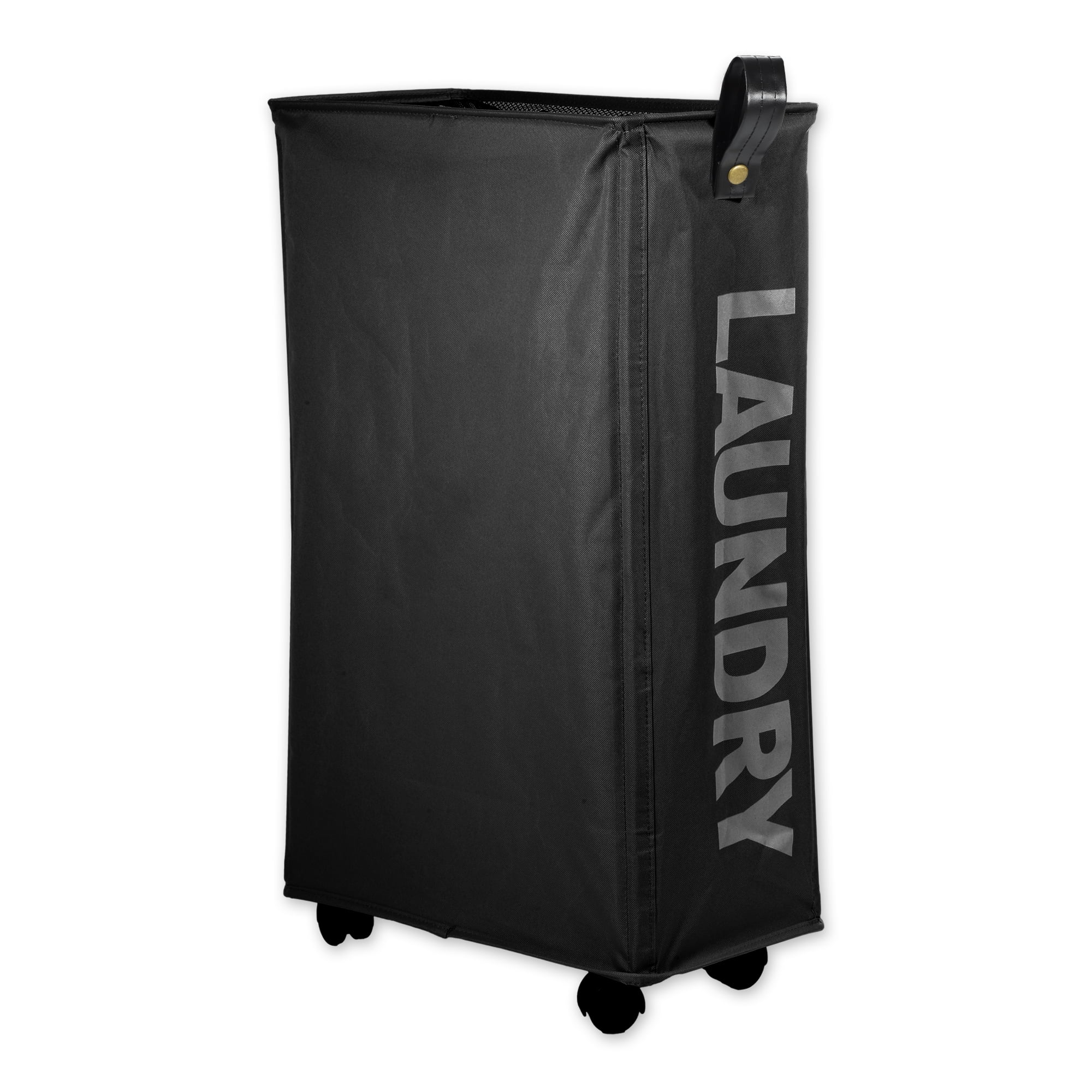 Unique Bargains Laundry Basket with Wheels 27" Tall Rolling Laundry Basket with Handle for