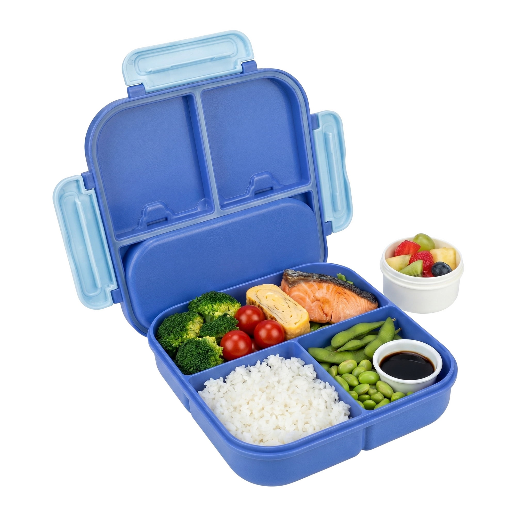 Unique Bargains Leakproof Meal Lunch Bento Box for Work Blue