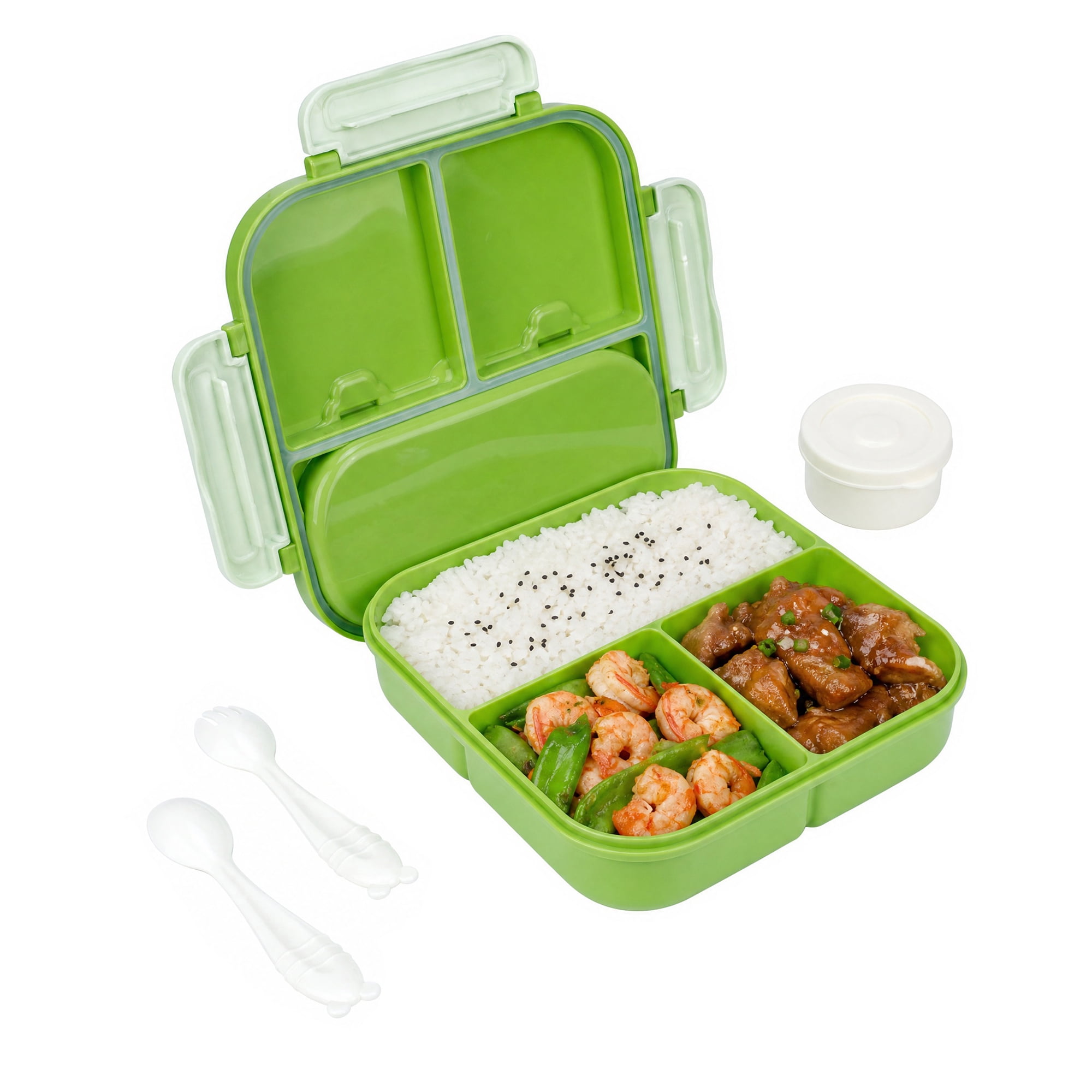 Unique Bargains Leakproof Meal Lunch Bento Box for Work Green