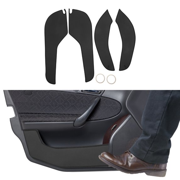 Unique Bargains Leather Car Door Anti Kick Pad Sticker for Ford Focus 2019 Door Side Edge Guard Protector Interior Accessories Black 1 Set