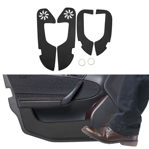 Unique Bargains Leather Car Door Anti Kick Pad Sticker for Lexus ES ES350 ES300h 2019 Door Side Edge Guard Protector Interior Accessories Black 1 Set
