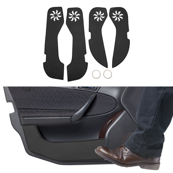 Unique Bargains Leather Car Door Anti Kick Pad Sticker for Volkswagen Magotan 2017 Door Side Edge Guard Protector Interior Accessories Black 1 Set