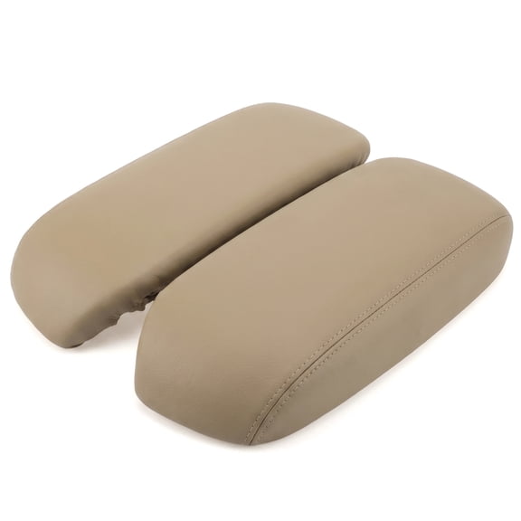 Unique Bargains Leather Center Console Lid Armrest Cover Trim Compatible for Acura RL 2005-2010 Car Interior Armrest Replacement Skin Protector Pad Beige Tan