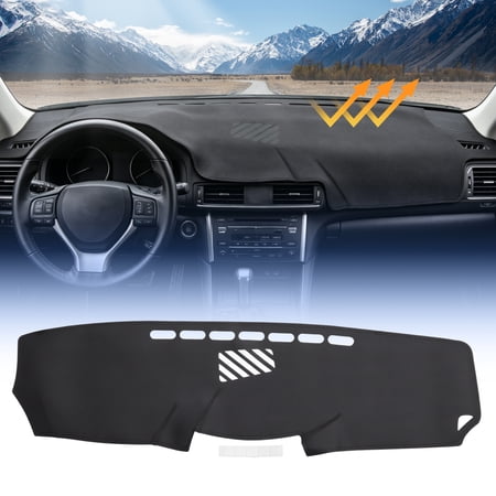 Unique Bargains Leather Dashboard Cover for Lexus IS250 IS350 2006 2007 2008 2009 2010 2011 Interior Dash Cover Mat Pad Carpet Non-Slip Dashboard Protector Sunshine UV & Heat Resistant Black