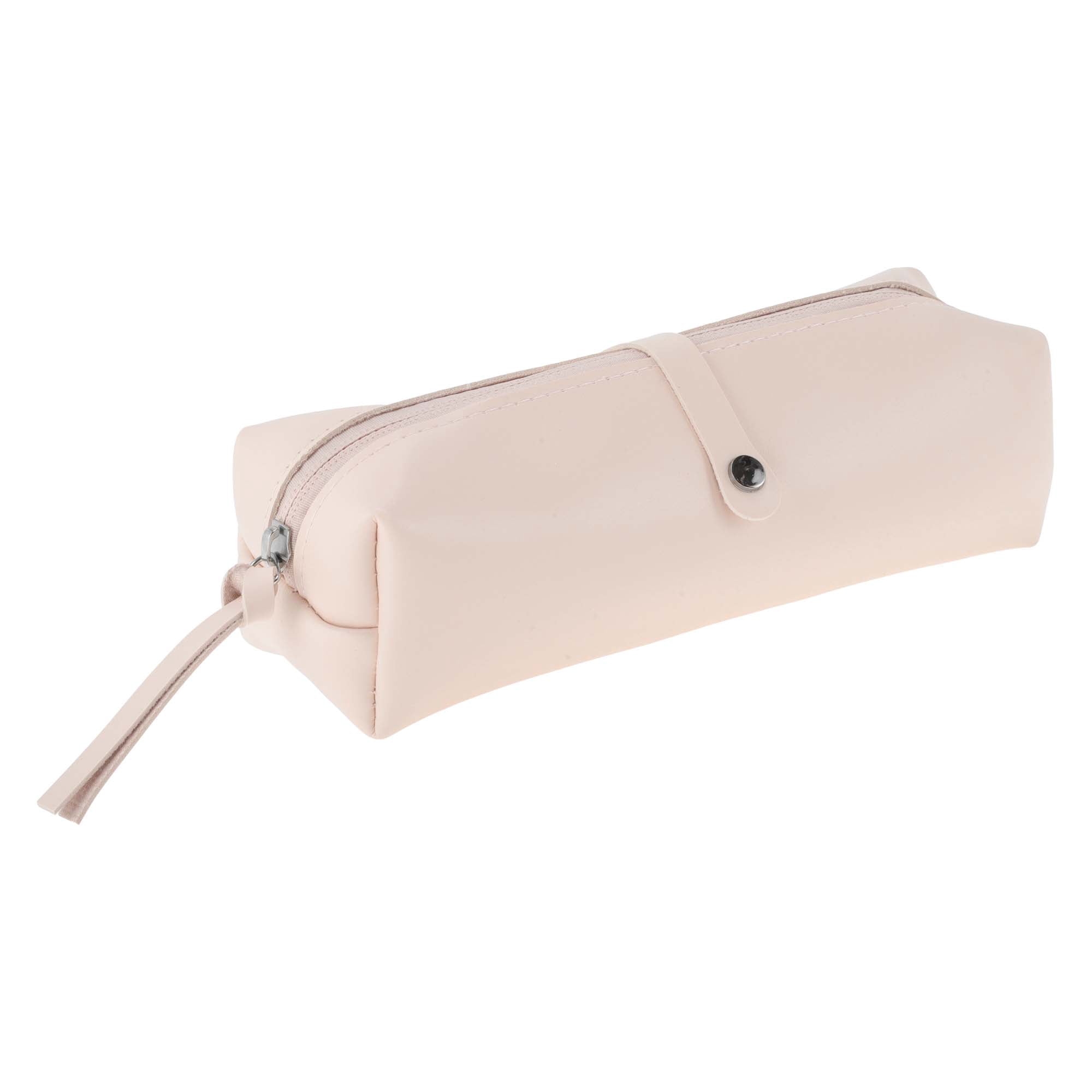 Unique Bargains Leather Style Aesthetic Pen Bag Organizer Pink
