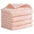 thumbnail image 1 of Unique Bargains Leaves Pattern Bathroom Hand Towels Soft Pink 4-Piece, 1 of 5