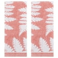thumbnail image 1 of Unique Bargains Leaves Pattern Hand Towels Soft Absorbent Pink 2-Pieces, 1 of 4