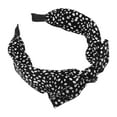 thumbnail image 1 of Unique Bargains Leopard Spot Wide Bow Headbands Fashion Hair Hoop Black with Bow Knotted for Girl Women, 1 of 7