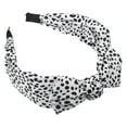 thumbnail image 1 of Unique Bargains Leopard Spot Wide Bow Headbands Fashion Hair Hoop with Bow Knotted for  Women White, 1 of 7