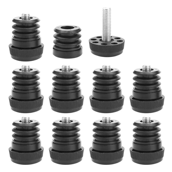 Unique Bargains Leveling Feet 1' 25mm OD Round Insert Furniture Adjustable Leveler 10 Sets