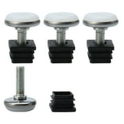 Unique Bargains Leveling Feet 20 x 20mm Square Tube Inserts Kit Furniture Glide Adjustable Leveler 4 Sets