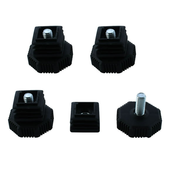 Unique Bargains Leveling Feet 25 x 25mm Square Inserts Furniture Adjustable Leveler 4 Sets