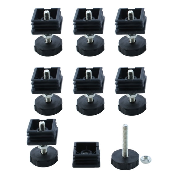Unique Bargains Leveling Feet 40 x 40mm Square Insert Adjustable Leveler for Table 8 Sets