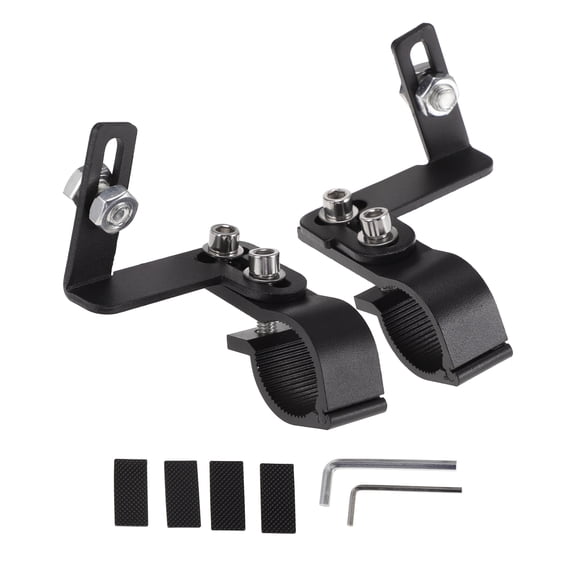 Unique Bargains Light Bar Mounting Bracket Aluminum Alloy Spotlight Tube Clamp Holder Heavy Duty Motorcycle Spotlight Bracket Light Bar Mount Black 1 Pair