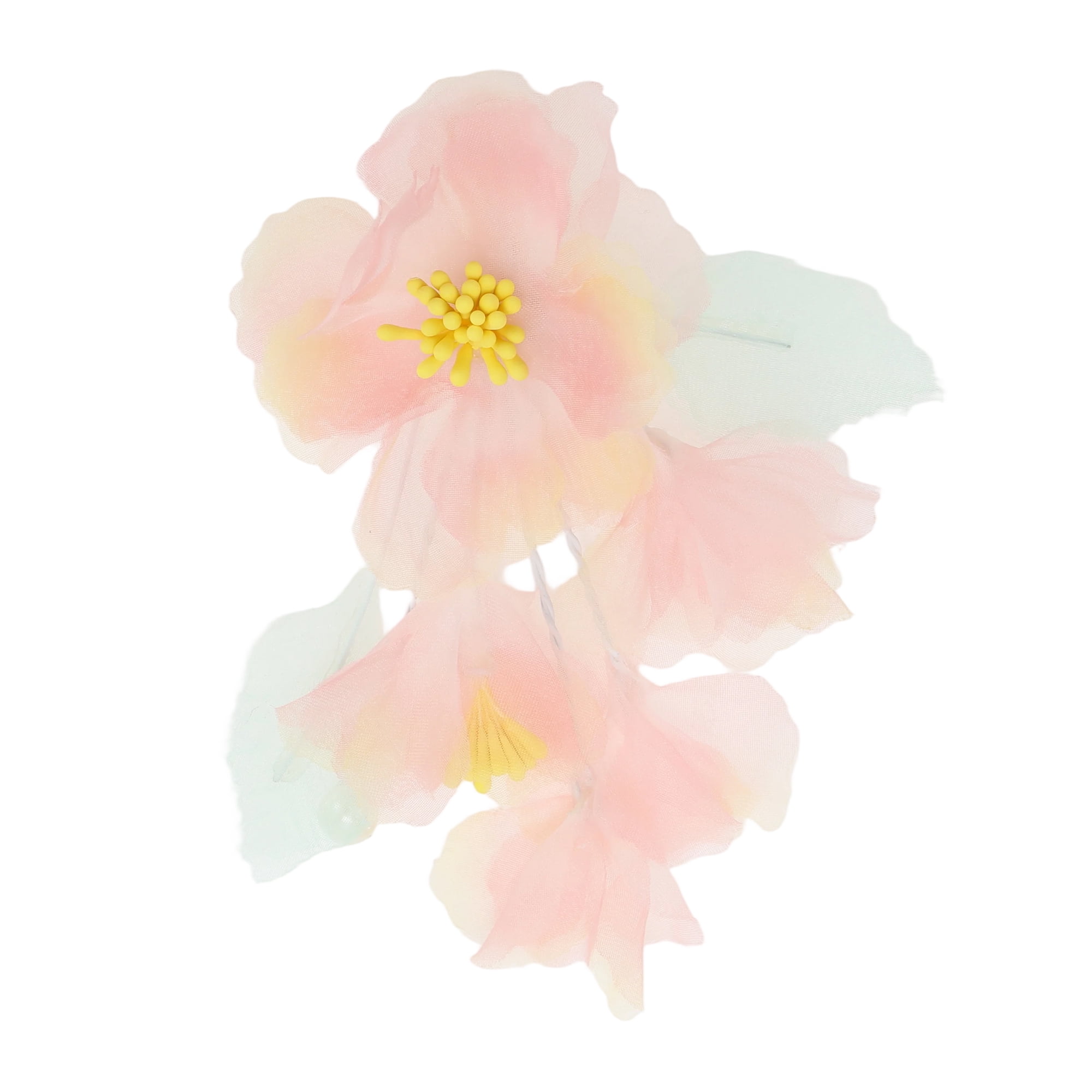 Unique Bargains Light Pink Flowers Pattern Hair Clip Measuring 2.76"x4.92"