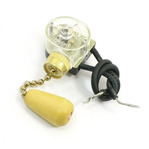 Unique Bargains Lighting Ceiling Fan Light Switch with Pull Chain 3A 250VAC 6A 125VAC