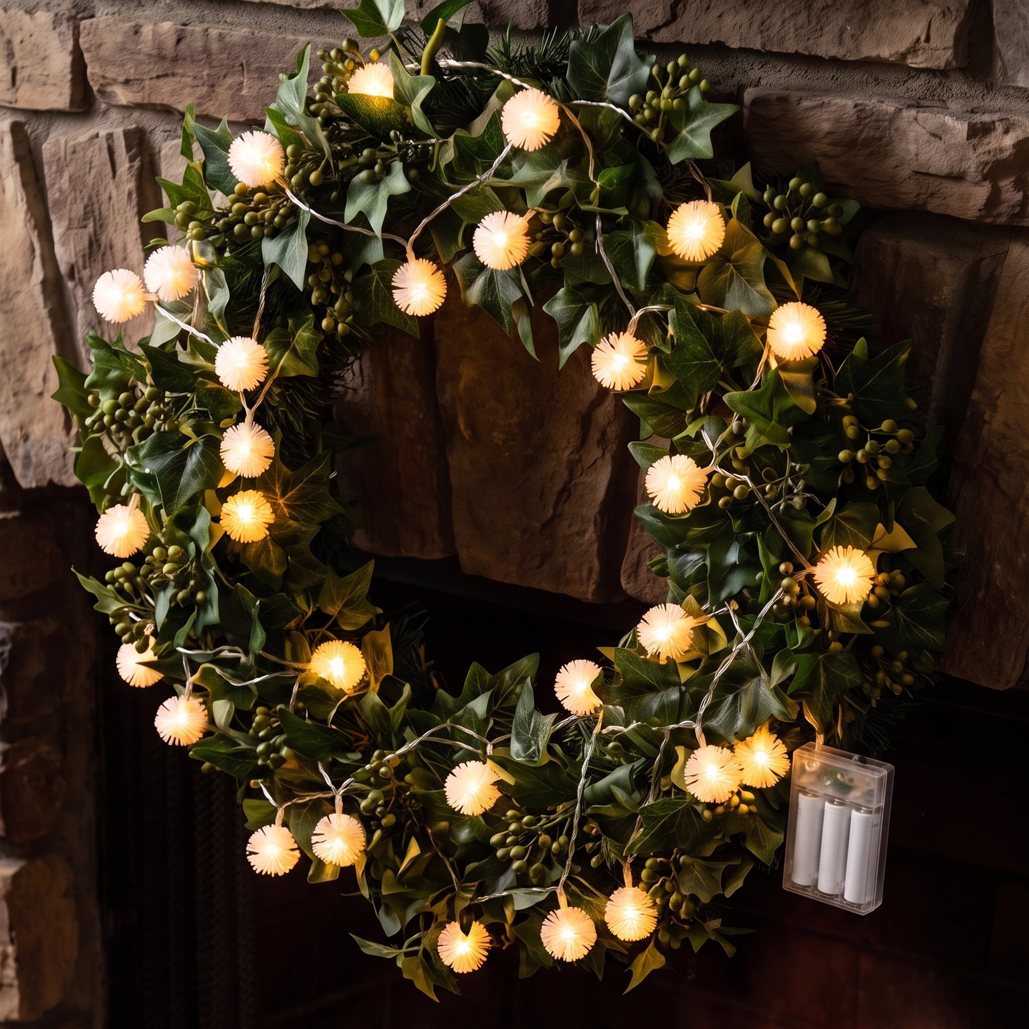Unique Bargains Lights for Cozy Modern Fairy Lamps 14.8 ft Battery Operated Twinkle Lights