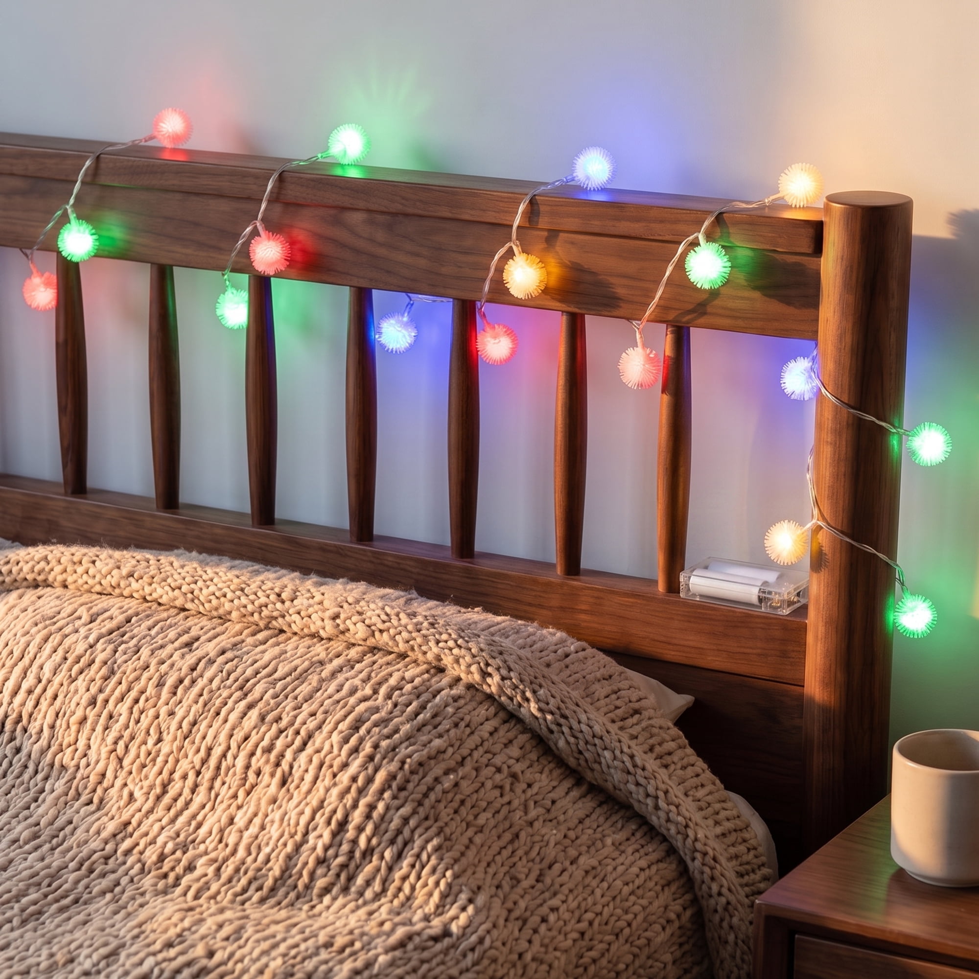 Unique Bargains Lights for Cozy Modern Fairy Lamps 4.9 ft Colorful Battery Operated
