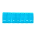 thumbnail image 1 of Unique Bargains Lightweight 7 Compartment Single Row Pill Case 1Pc Blue, 1 of 6