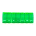 thumbnail image 1 of Unique Bargains Lightweight 7 Compartment Single Row Pill Case 1Pc Green, 1 of 6