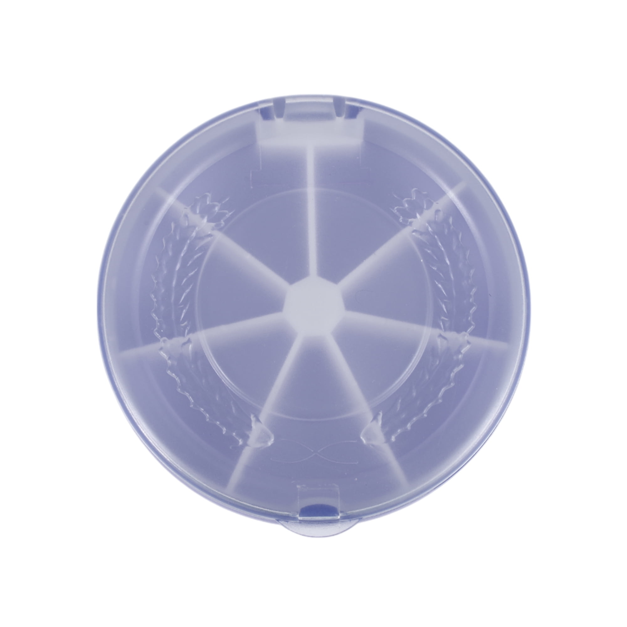 Unique Bargains Lightweight 7 Grids Flip Up Circular Pill Case 1 Pc Blue, Purple