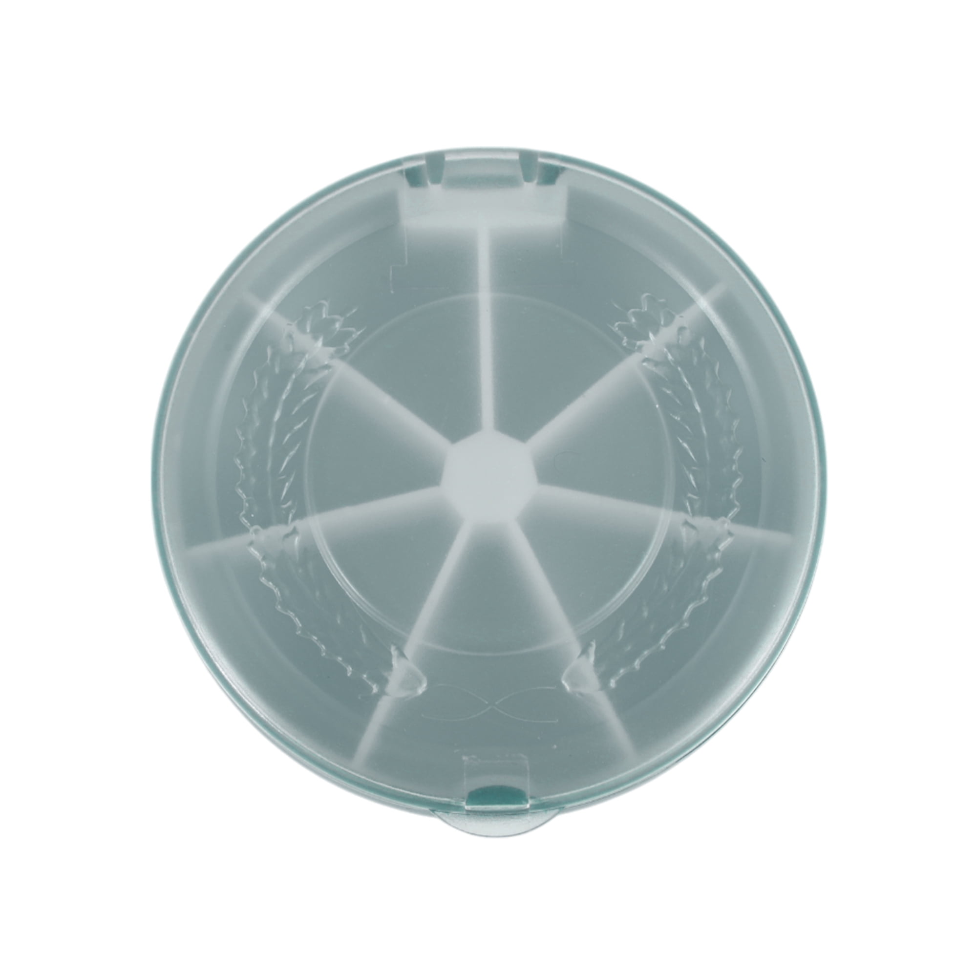 Unique Bargains Lightweight 7 Grids Flip Up Circular Pill Case 1 Pc Green