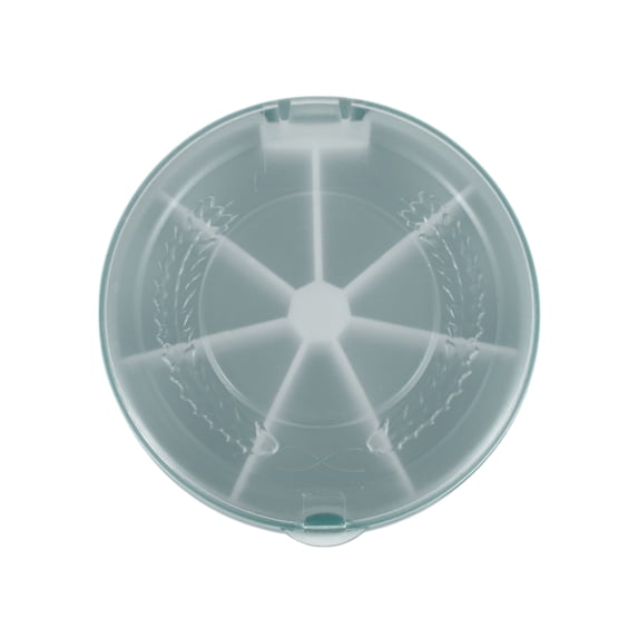 Unique Bargains Lightweight 7 Grids Flip Up Circular Pill Case 1 Pc Green