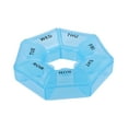 thumbnail image 1 of Unique Bargains Lightweight 7 Grids Polygonal Pill Case Clear Blue, 1 of 6
