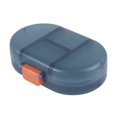 thumbnail image 1 of Unique Bargains Lightweight 8 Grids Flip Up Double Layer Pill Case Clear Blue, 1 of 6