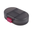 thumbnail image 1 of Unique Bargains Lightweight 8 Grids Flip Up Double Layer Pill Case Clear Gray, 1 of 6