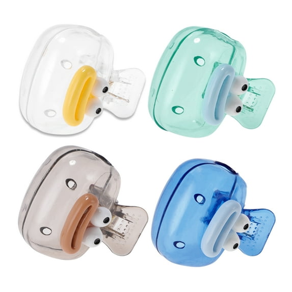 Unique Bargains Lightweight Big Mouth Fish-Shaped Toothbrush Covers for Travel Plastic Sky Blue Blue Gray