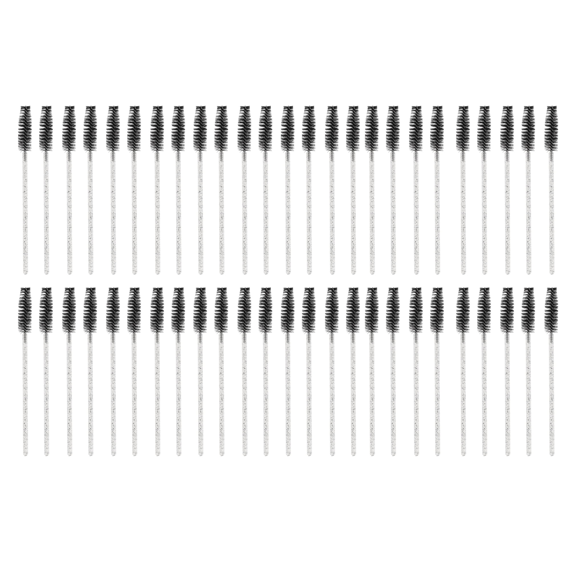 Unique Bargains Lightweight Eyebrow Brushes for Travel 50 Pcs Black