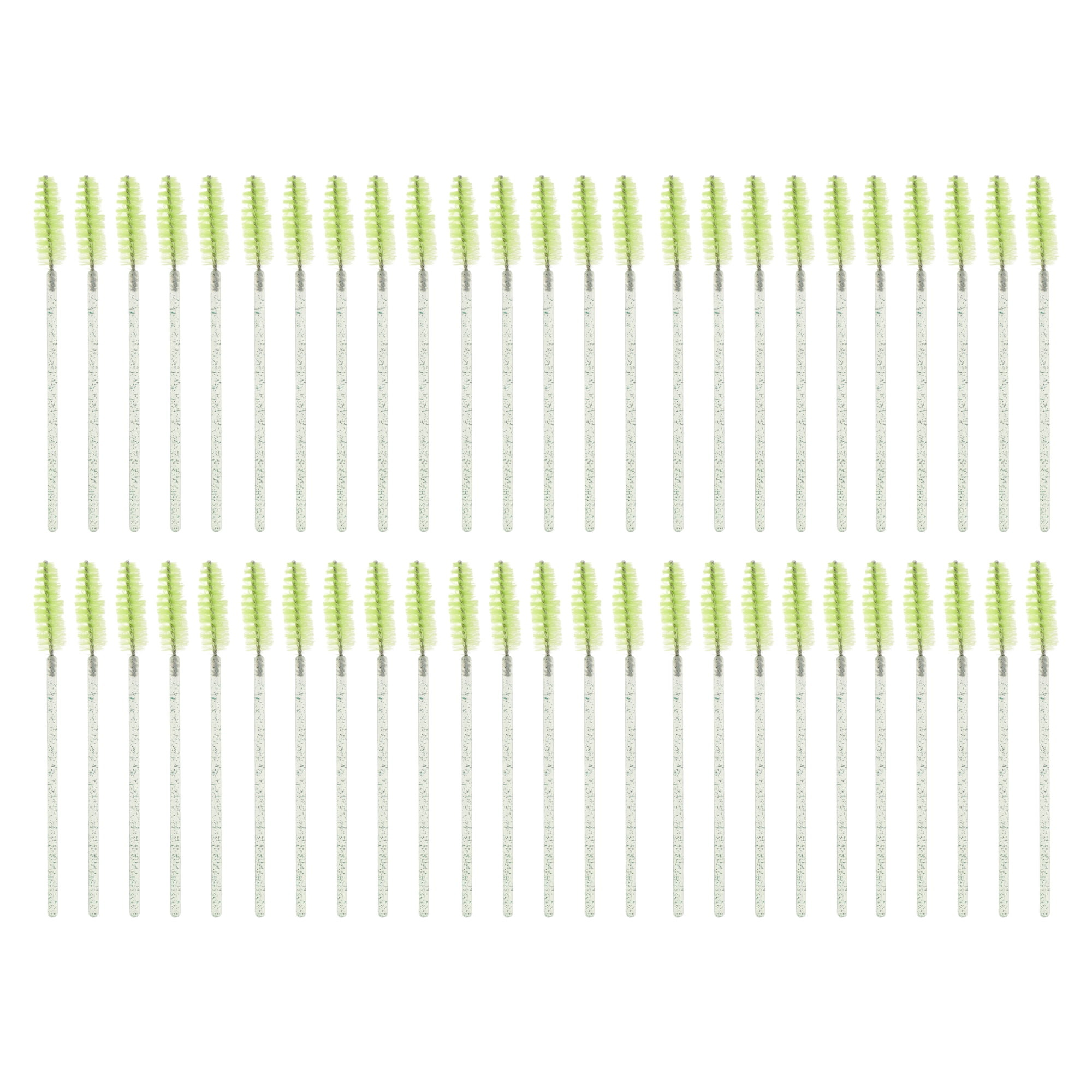 Unique Bargains Lightweight Eyebrow Brushes for Travel 50 Pcs Green