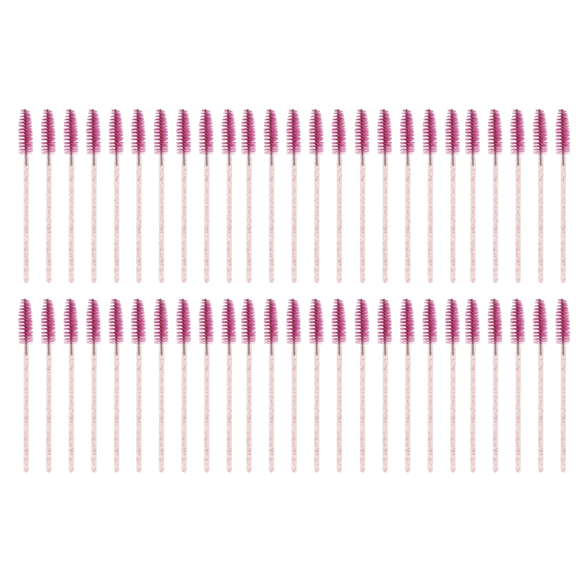Unique Bargains Lightweight Eyebrow Brushes for Travel 50 Pcs Rose Red