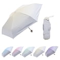thumbnail image 1 of Unique Bargains Lightweight Mini Compact Windproof Folding Umbrella Beige [Circular Handle], 1 of 6