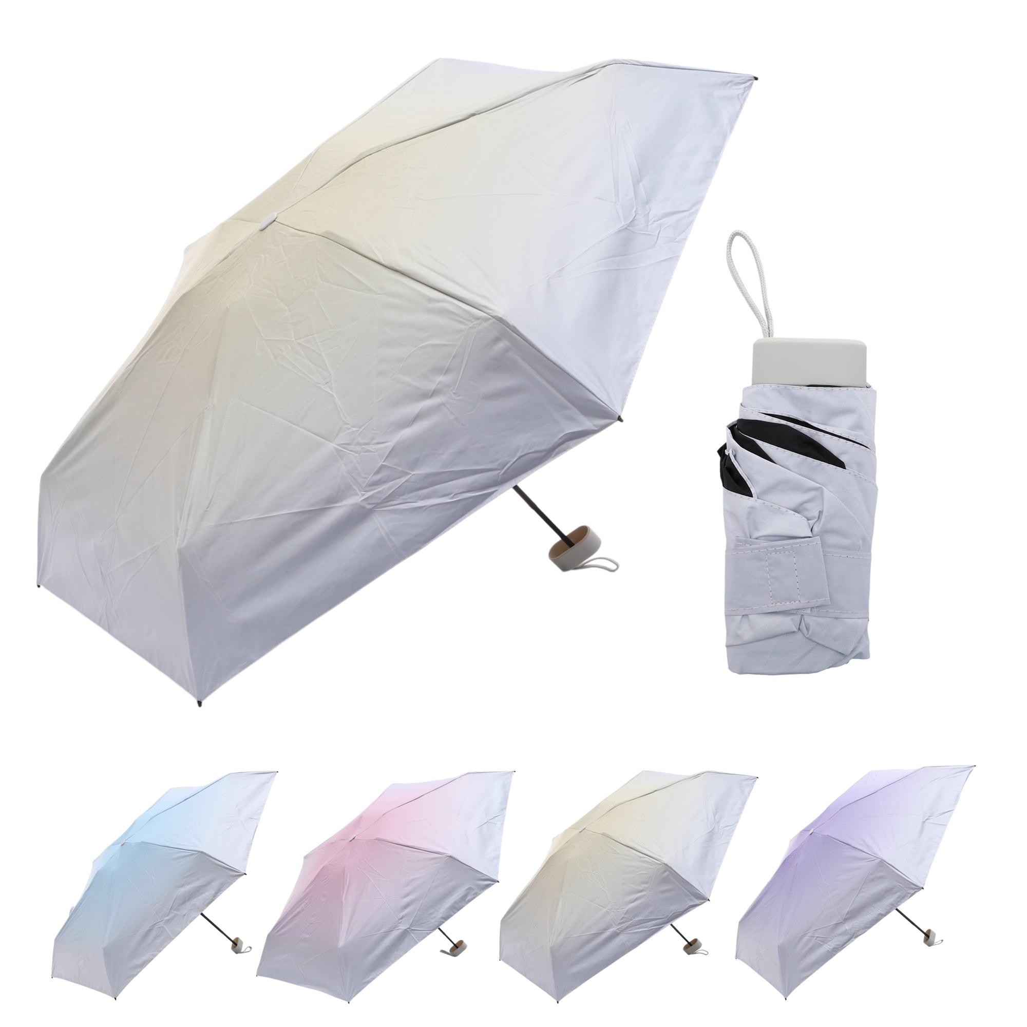 Unique Bargains Lightweight Mini Compact Windproof Folding Umbrella