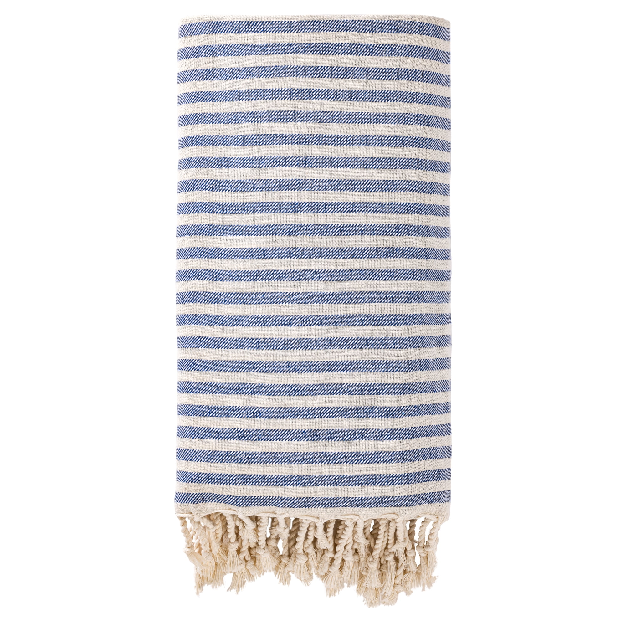 Unique Bargains Lightweight Sand Free Quick Dry Turkish Beach Towel Blue 71" x 40"