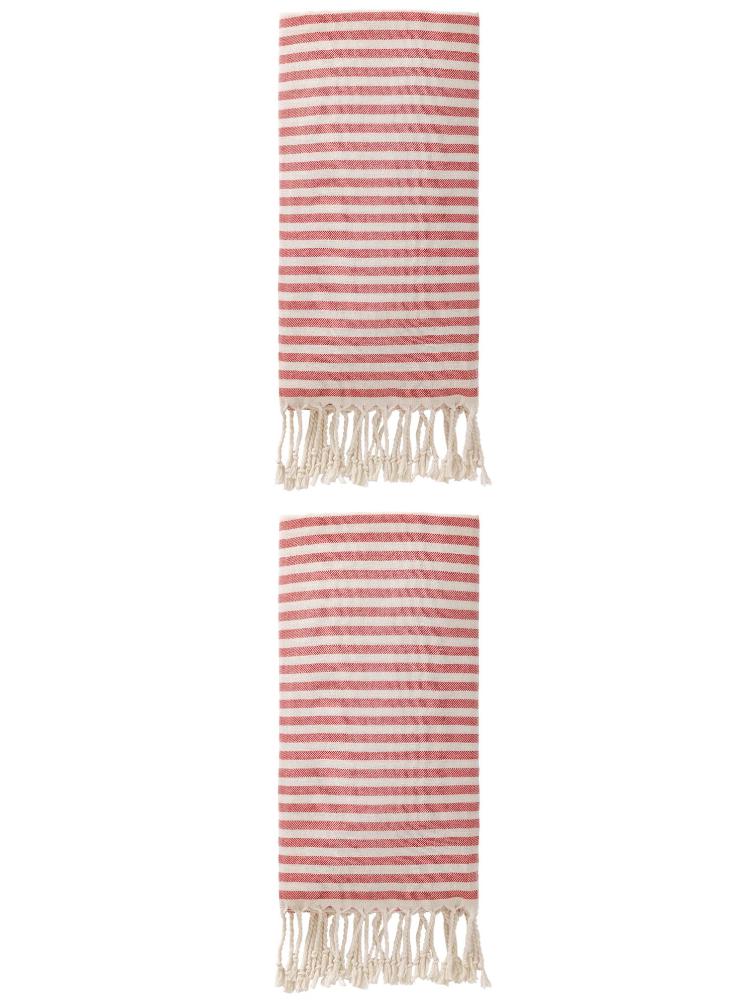 Unique Bargains Lightweight Sand Free Quick Dry Turkish Towel Red 71"x40"