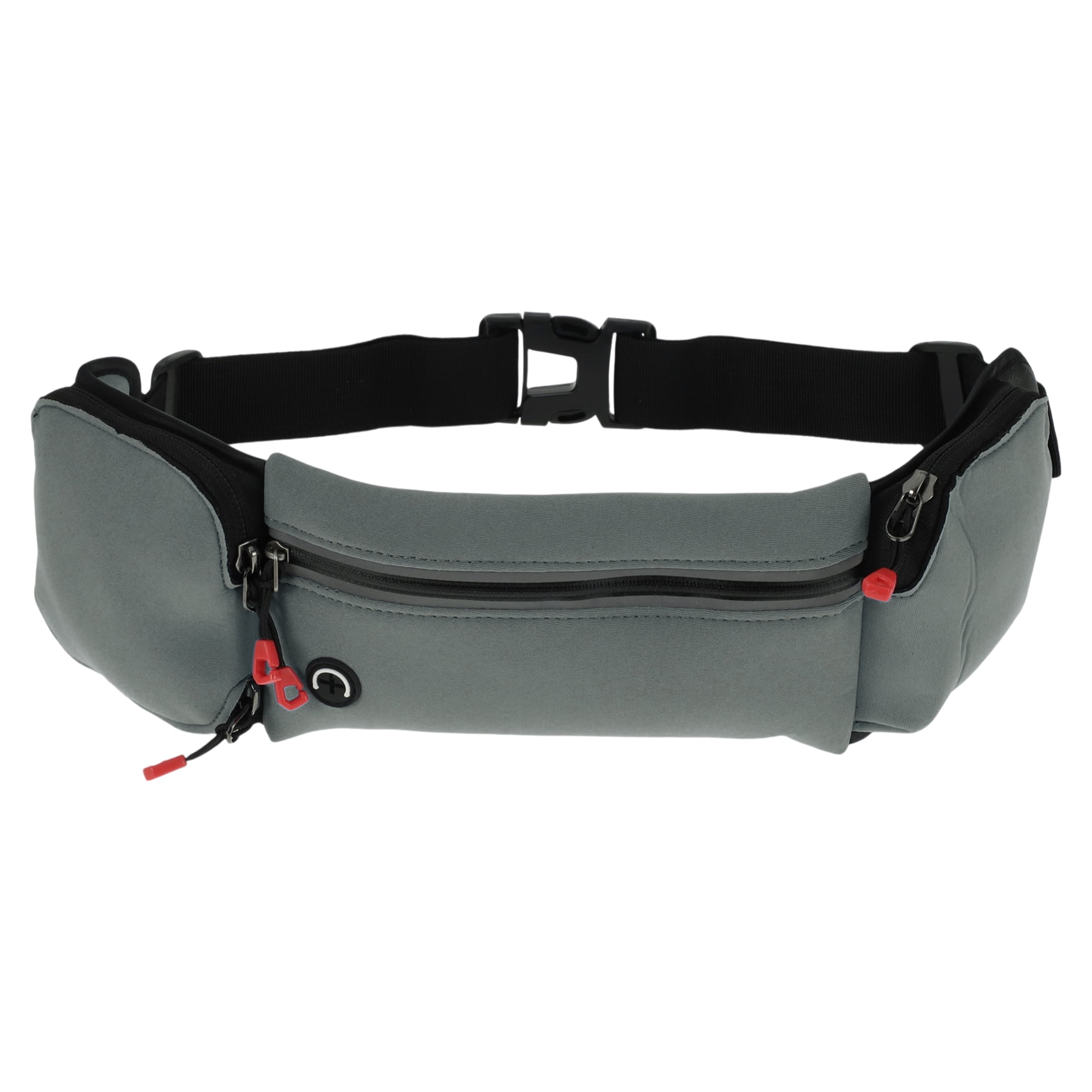 Unique Bargains Lightweight Zipper Running Belt 1 Pc Dark Gray