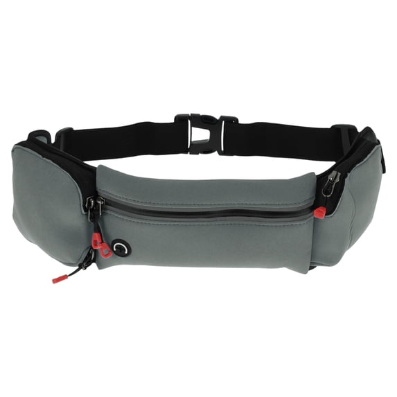 Unique Bargains Lightweight Zipper Running Belt 1 Pc Dark Gray