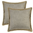 thumbnail image 1 of Unique Bargains Linen Pillow Covers Solid Color Throw Pillow Covers for Home Sofa 1 Pair Khaki 18" x 18", 1 of 6